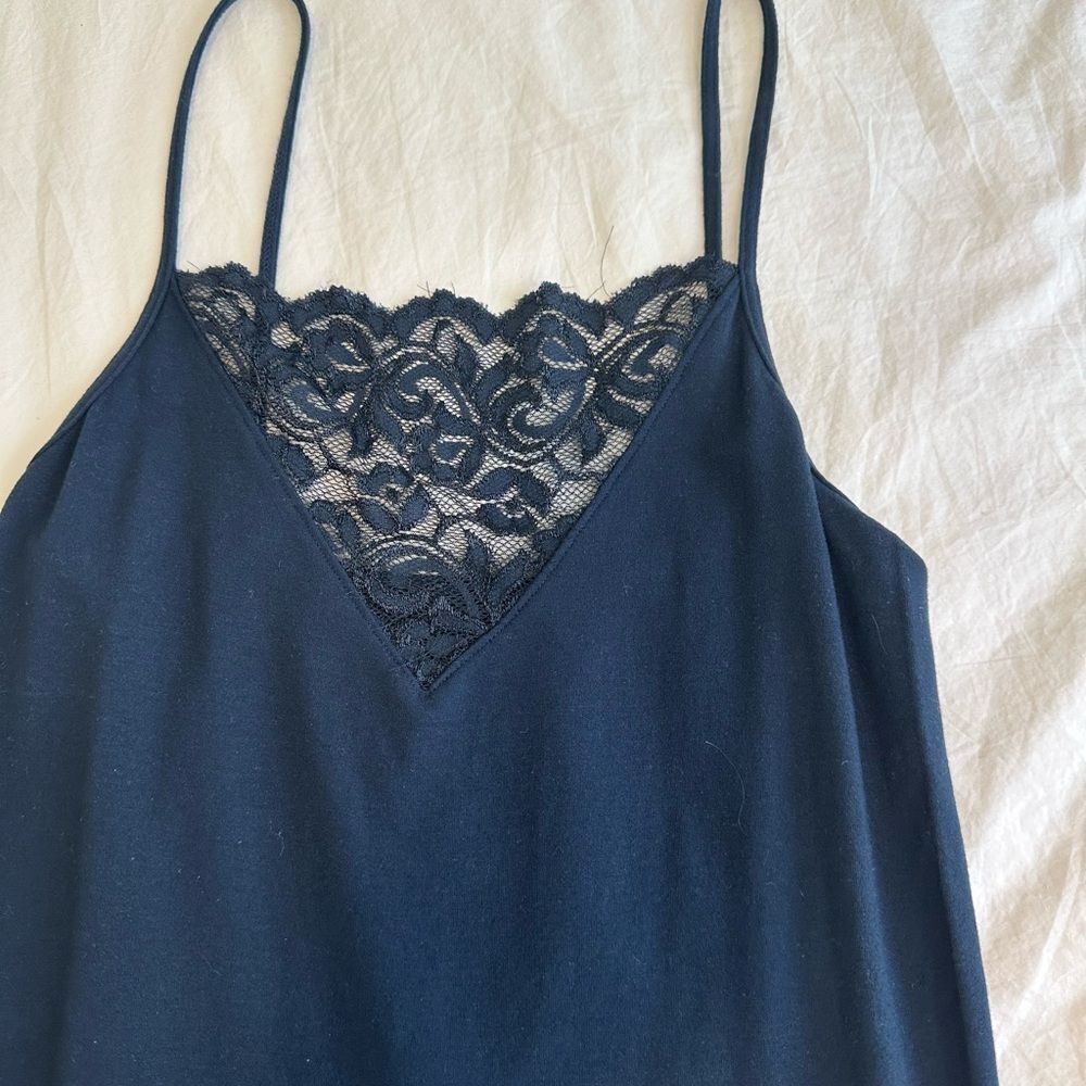 M. Rena Dark Blue Lace Cami - Picture 3 of 8